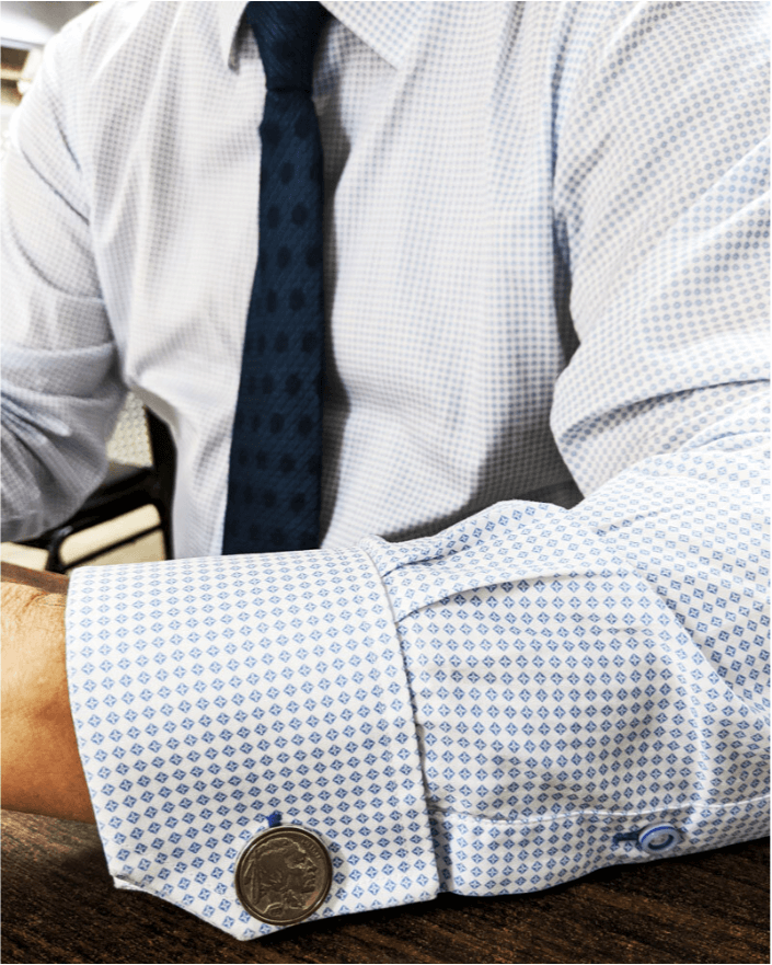 Custom dress shirt with tie and cufflink
